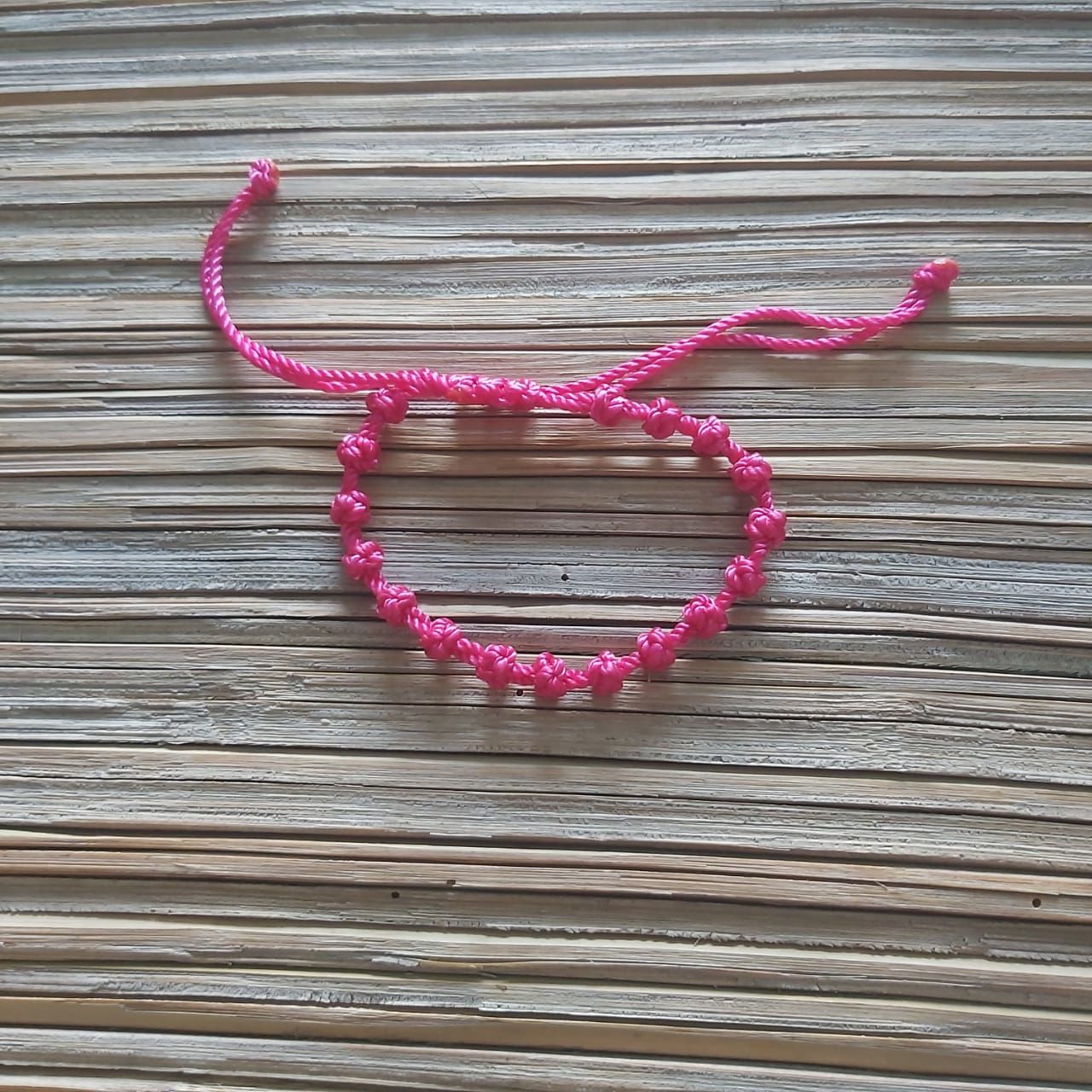 Knotted Bracelet: Fuchsia