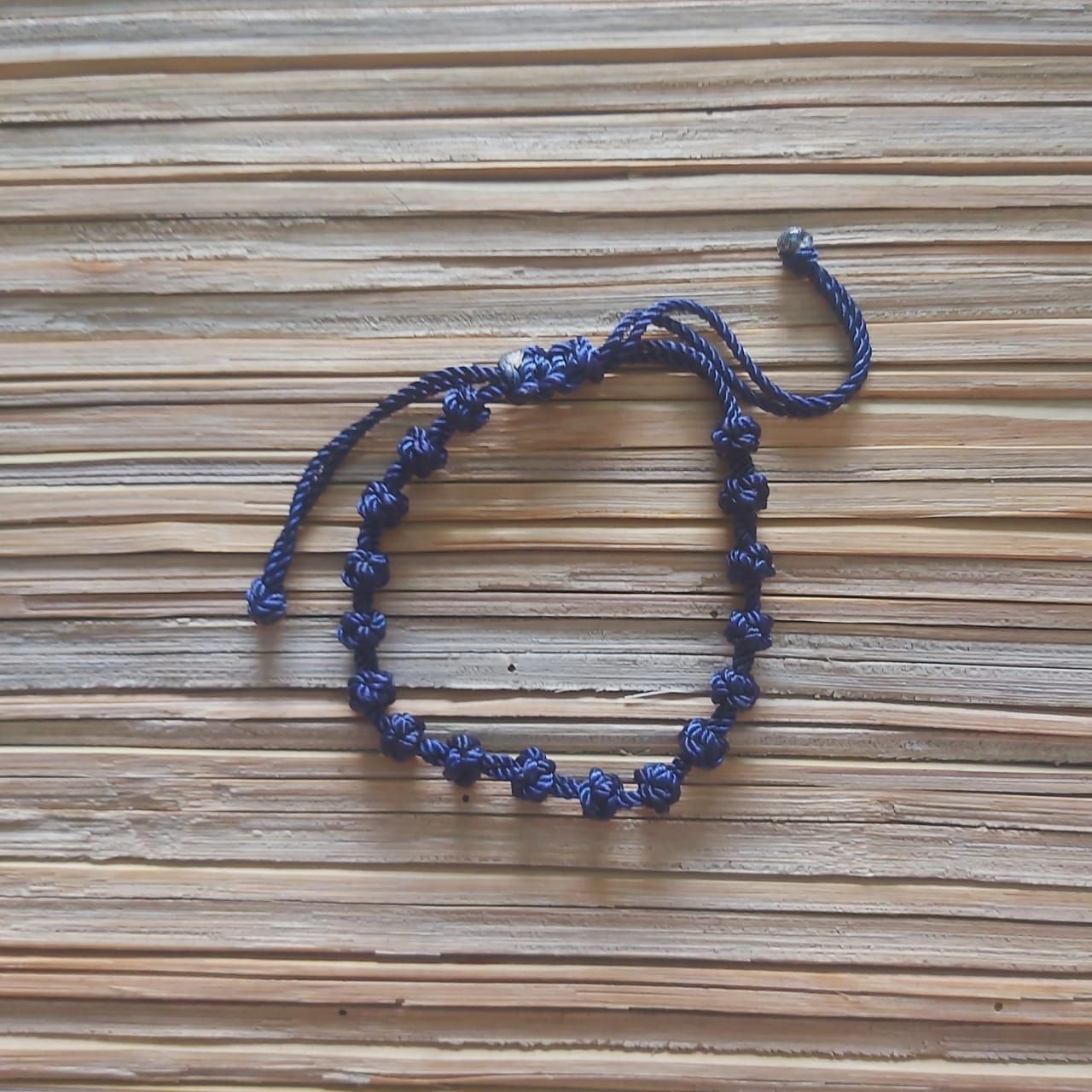 Knotted Bracelet: Dark Blue