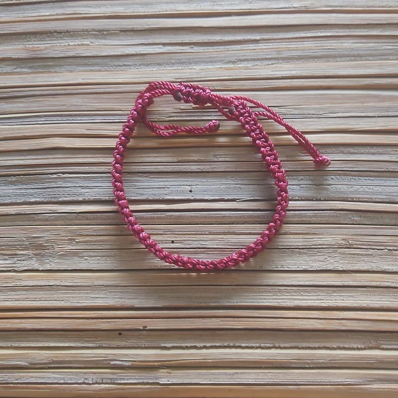 Train Track Bracelet: Burgundy