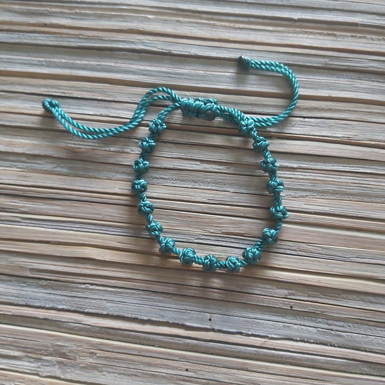 Knotted Bracelet: Dark Green