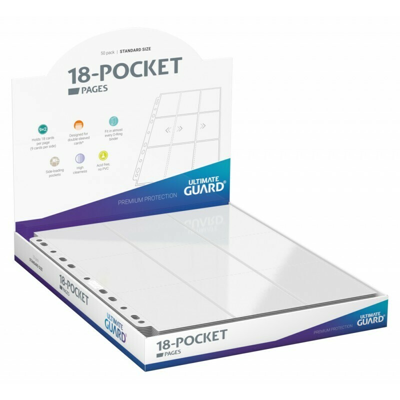 Ultimate Guard - 18-Pocket Side-Loading Pages (50) - Weiss