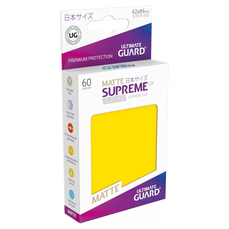 Ultmate Guard - Supreme UX Matte Sleeves JPN - Gelb