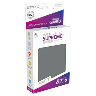 Ultmate Guard - Supreme UX Matte Sleeves JPN - Dark Grey