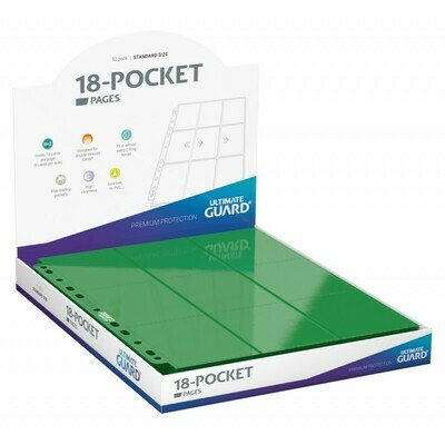 Ultimate Guard - 18-Pocket Side-Loading Pages (50) - Grün