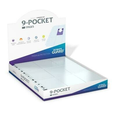 Ultimate Guard - 9-Pocket Top-Loading Pages (100) - Clear