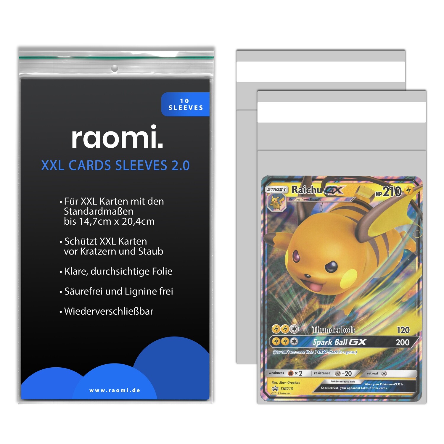 Raomi - Jumbo Cards XXL Sleeves - (10 / 14.7 x 20.4)