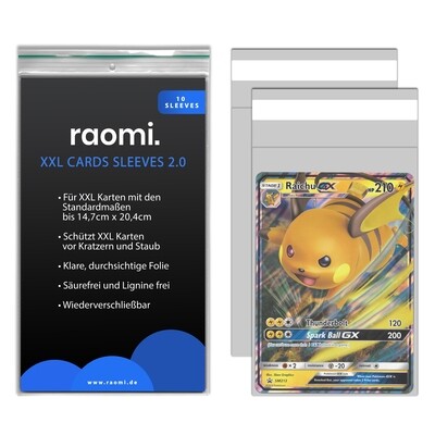 Raomi - Jumbo Cards XXL Sleeves - (10 / 14.7 x 20.4)