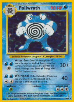 Poliwrath (13/102) HOLO - EN (Played) UNLIMITED