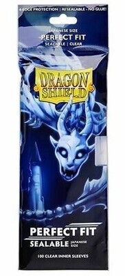 Dragon Shield - Japansese Size Perfect Fit Inner Sleeves Sealable - Clear (100)
