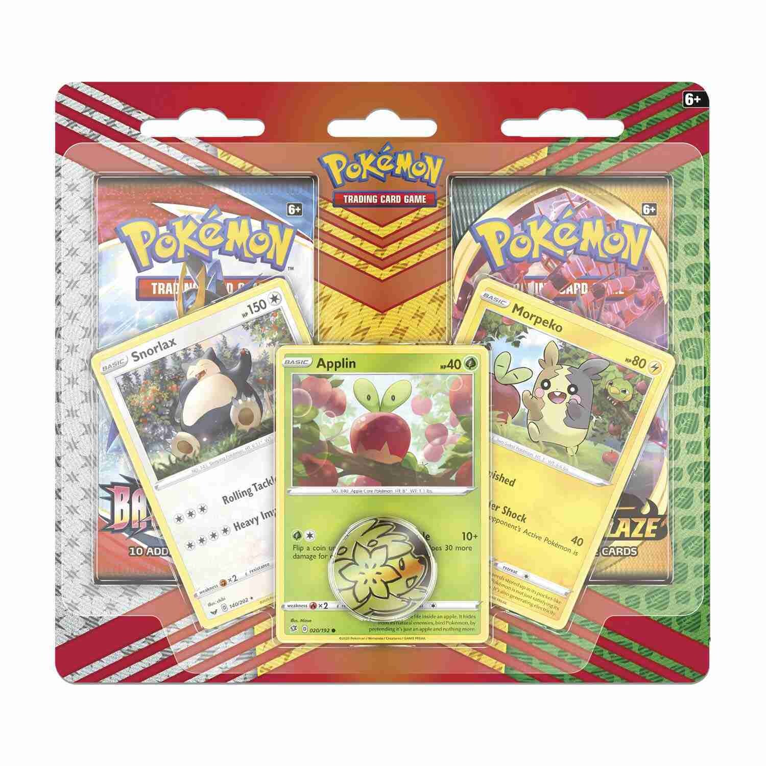 Pokemon - Enhanced 2-Blister Pack - Snorlax, Morpeko & Applin - EN