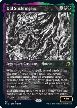 Old Stickifingers  - EN (MID) Alternate Art FOIL