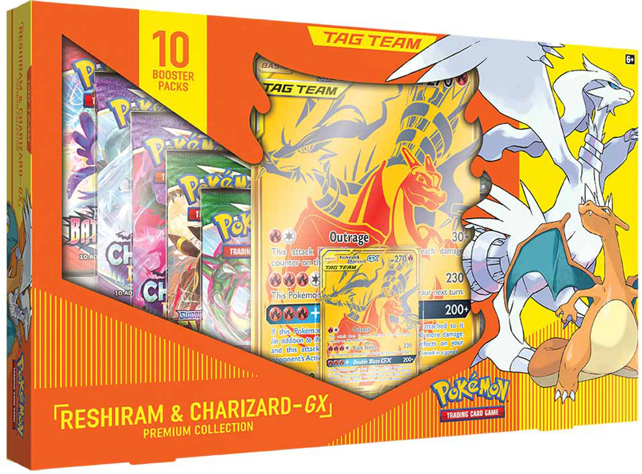 Pokémon - Tag Team GX Premium Kollektion Reshiram & Glurak (Verpackung beschädigt) - EN