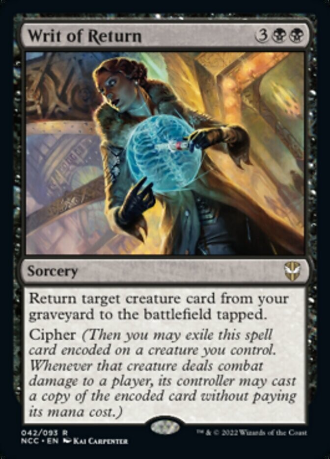 Writ of Return (Rare-NCC)