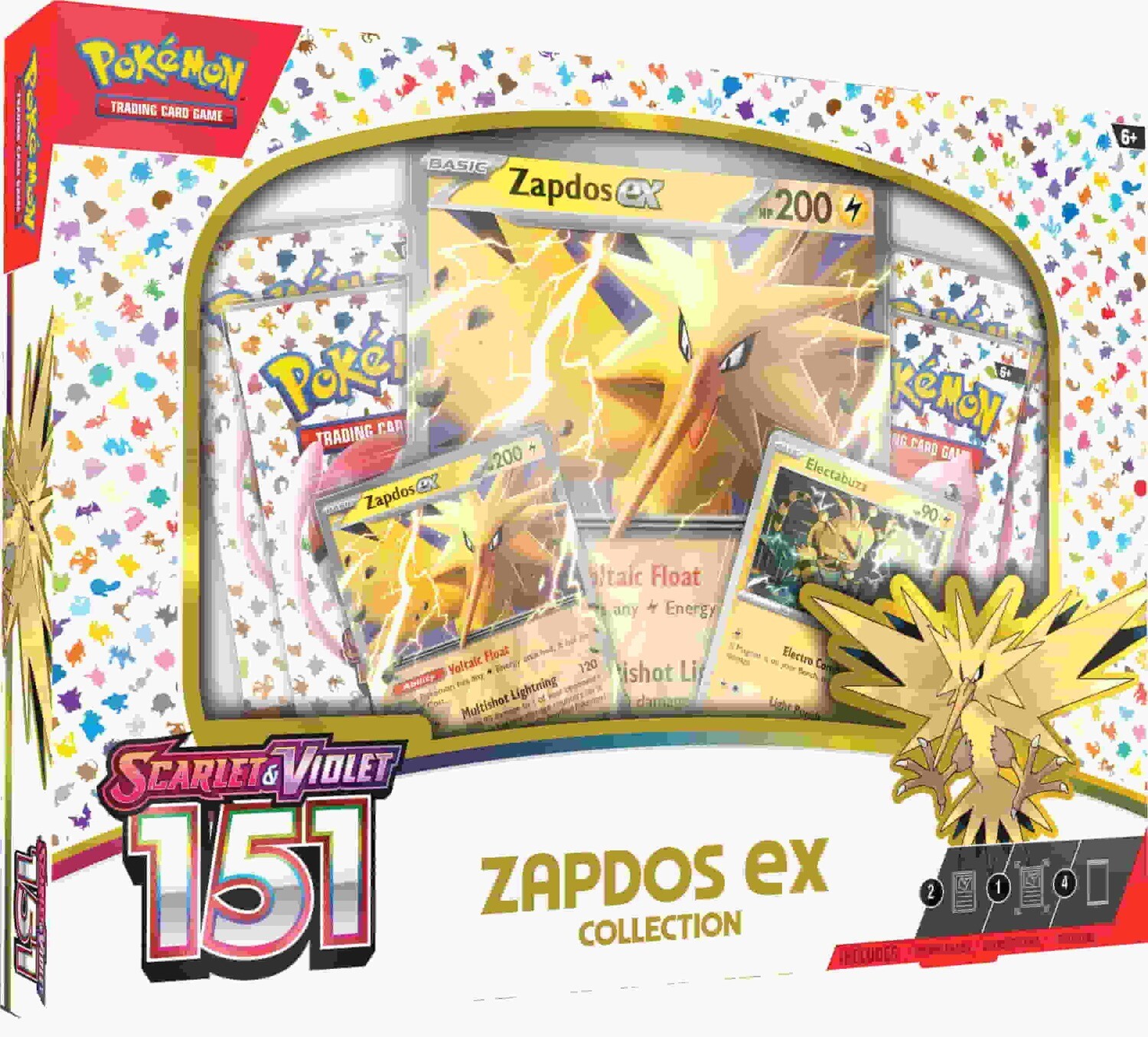 Pokémon - Karmesin und Purpur - 151 - Zapdos ex Kollektion - EN