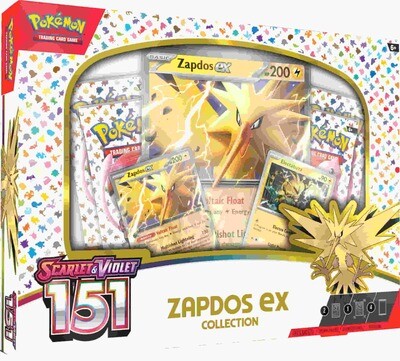 Pokémon - Karmesin & Purpur: 151  - Zapdos ex Kollektion - EN