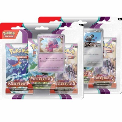 Pokémon - Karmesin & Purpur - Entwicklungen in Paldea - 3-Pack Blister - EN