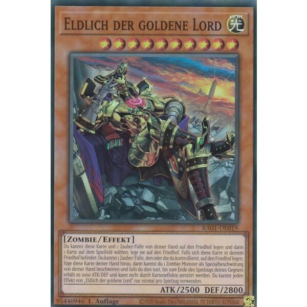 Eldlich der goldene Lord (RA01) (Alternativ Art) YuGiOh Structure Deck, Legend of the