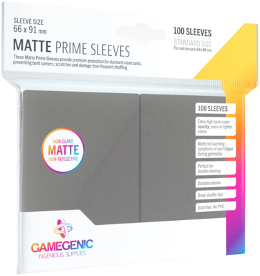 Gamegenic - MATTE Prime Hüllen - Grau (100)