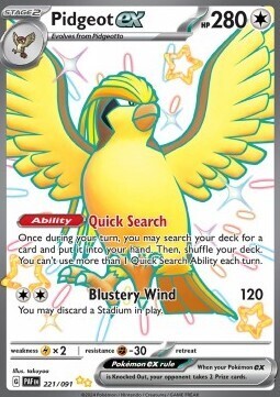 Pidgeot ex (PAF 221) - Near Mint - EN
