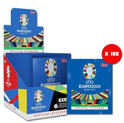 Topps - UEFA EURO 2024 Sticker Full Box (100 packs)
