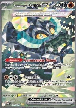 Cornerstone Mask Ogerpon ex  (TWM 215) - Near Mint - EN