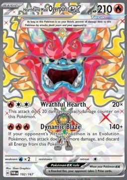 Hearthflame Mask Ogerpon ex (TWM 192) - Near Mint - EN