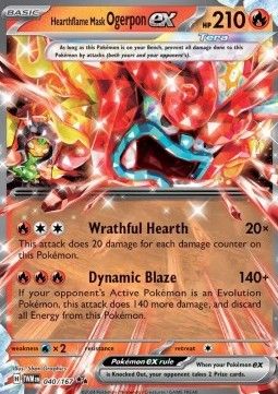 Hearthflame Mask Ogerpon ex (TWM 040) - Near Mint - EN