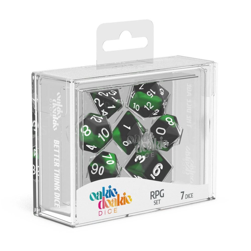 Oakie Doakie - Dice RPG-Würfel Set - Dice Glow in the Dark - Biohazard