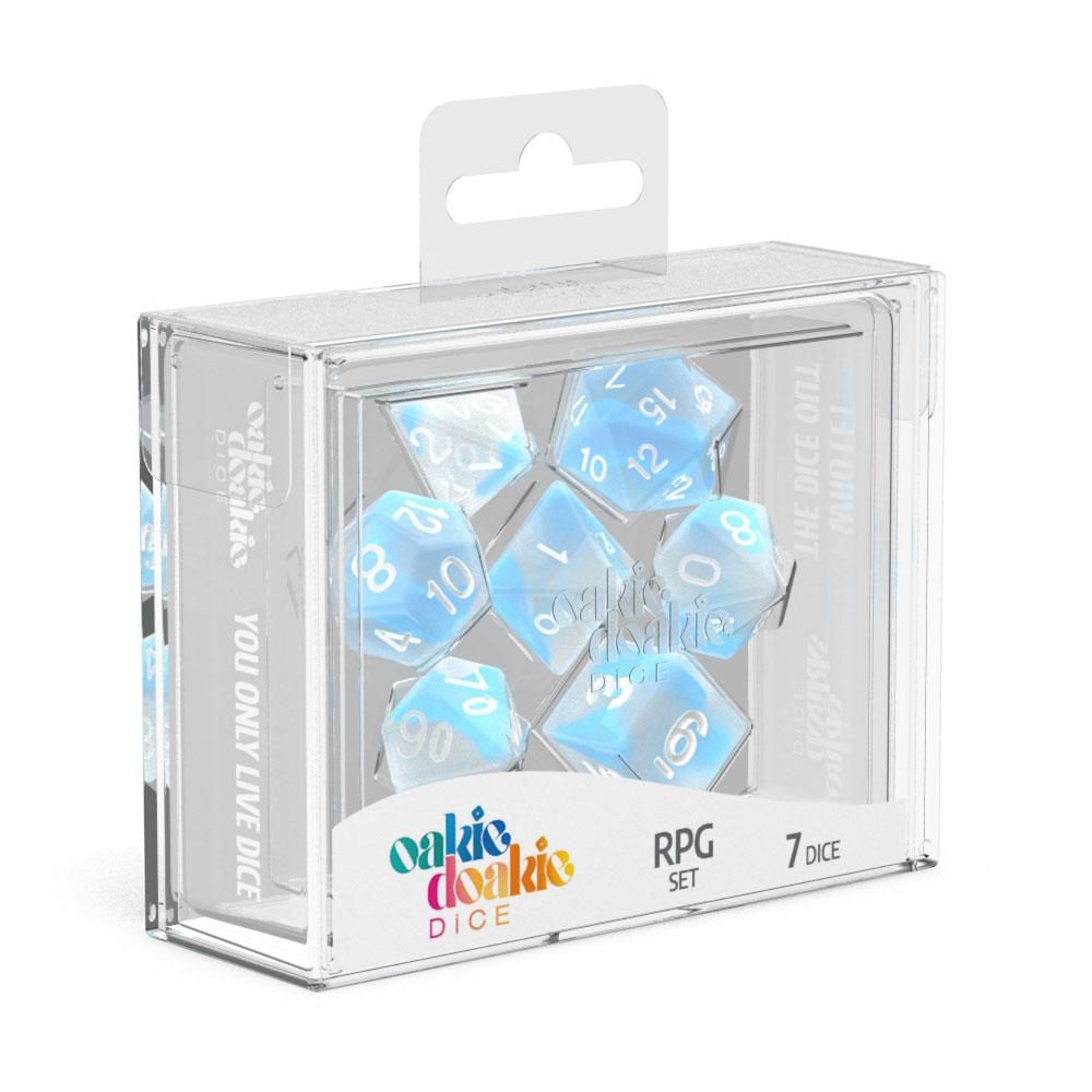 Oakie Doakie - Dice RPG-Würfel Set - Dice Glow in the Dark - Arctic