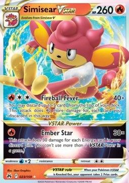 Simisear VSTAR (CRZ 023) - Near Mint - EN