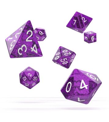 Gamegenic - RPG Set Speckled Dice - Lila