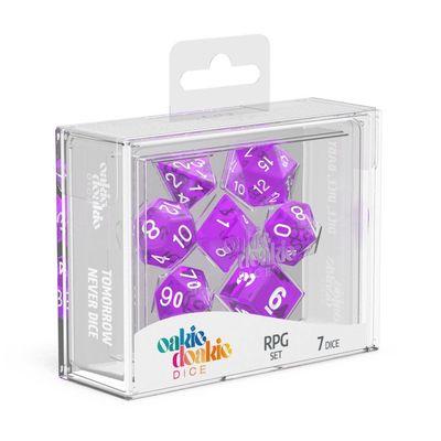 Oakie Doakie - Dice RPG-Würfel Set - Translucent - Purple (7)