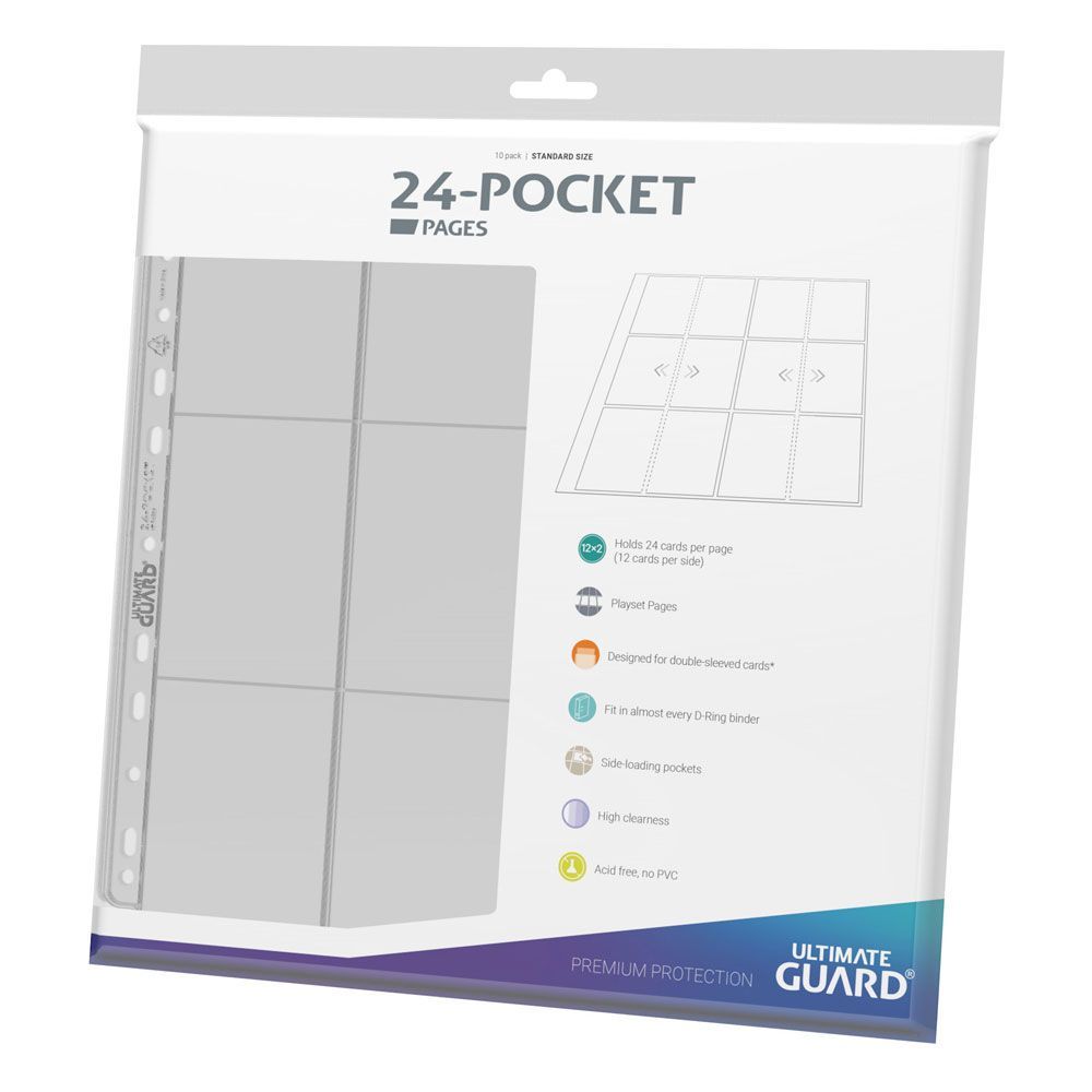 Ultimate Guard - 24-Pocket Side-Loading Pages (10) - Transparent