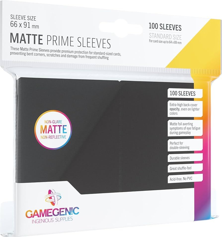 Gamegenic - MATTE Prime Sleeves - Black (100)