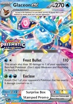 Glaceon ex (xPRE 026) (STAMP) - Near Mint - EN