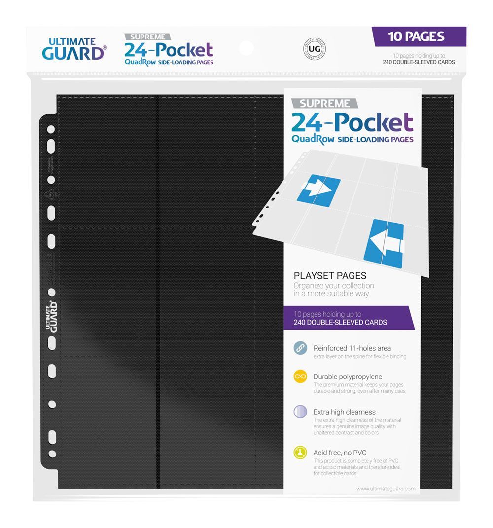 Ultimate Guard - 24-Pocket Side-Loading Pages (10) - Black
