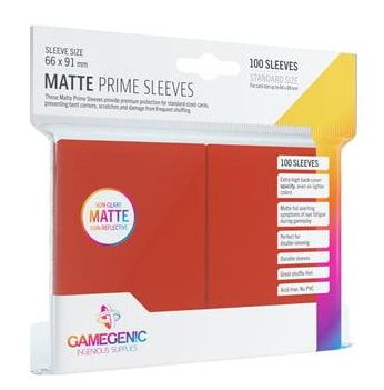 Gamegenic - MATTE Prime Sleeves - Red (100)