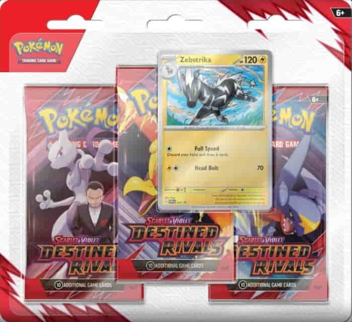 Pokémon - Scarlet and Violet - SV10 Destined Rivals - 3 Pack Blister - DE