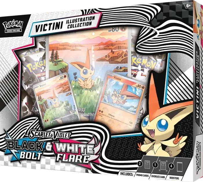 Scarlet &amp; Violet - 10.5 Black Bolt &amp; White Flare - Unova Victini Illustration Collection - DE