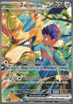 Hop&#39;s Zacian ex (JTG 186) - Near Mint - DE