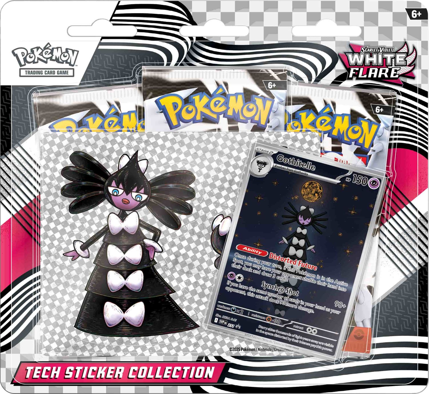 Scarlet and Violet - 10.5 White Flare - Tech Sticker Collection - DE