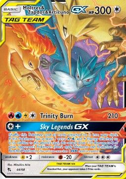 Moltres &amp; Zapdos &amp; Articuno GX (HIF 44) - Near Mint - EN