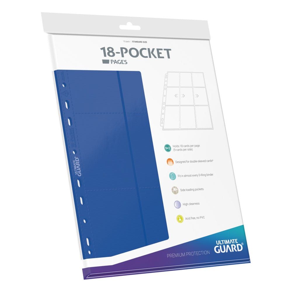 Ultimate Guard - 18-Pocket Side-Loading Pages (10) - Blue