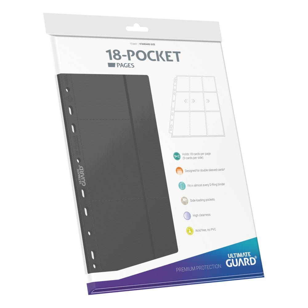 Ultimate Guard - 18-Pocket Side-Loading Pages (10) - Grey