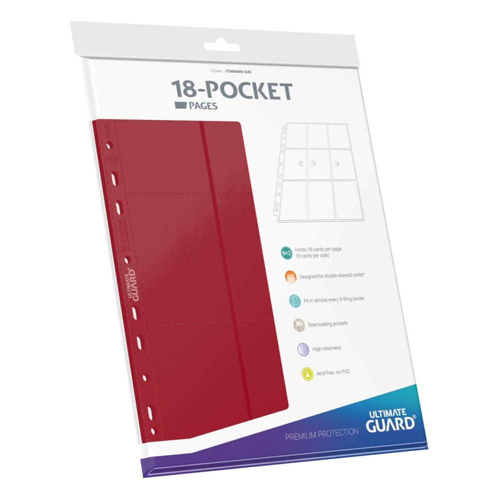 Ultimate Guard - 18-Pocket Side-Loading Pages (10) - Red