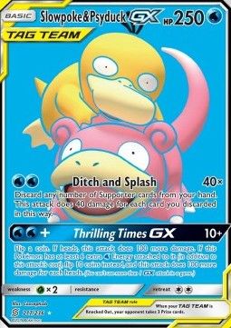 Slowpoke &amp; Psyduck GX (UNM 217) - Excellent-Good - DE