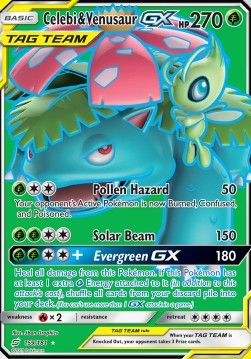 Celebi &amp; Venusaur GX (TEU 159) - Played- DE