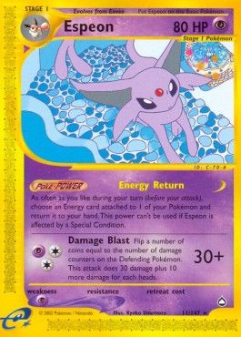 Espeon (AQ 11) - Near Mint - Reverse Holo - EN