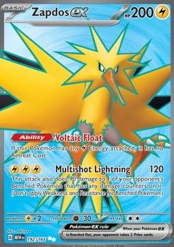 Zapdos ex (MEW 192) - Near Mint - EN