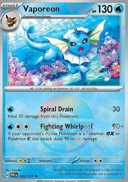 Vaporeon (xPRE 022) - Near Mint - EN (Pokeball)